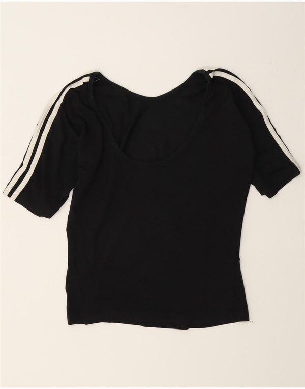 Adidas ženska majica kratkih rukava s grafičkim motivima UK 12 Srednje crni pamuk