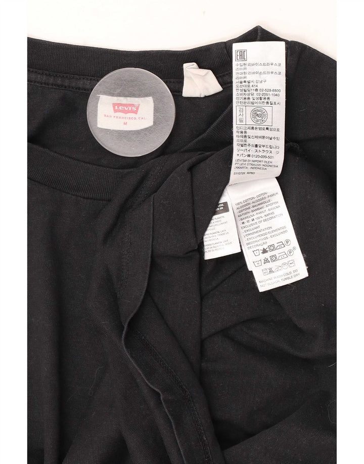 Levi's ženska majica kratkih rukava UK 14 srednje crni pamuk