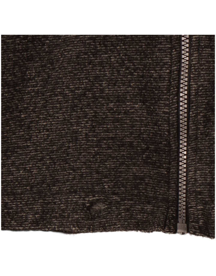 CHAMPION Muška flis jakna s kapuljačom UK 42 XL poliester u sivoj prugi