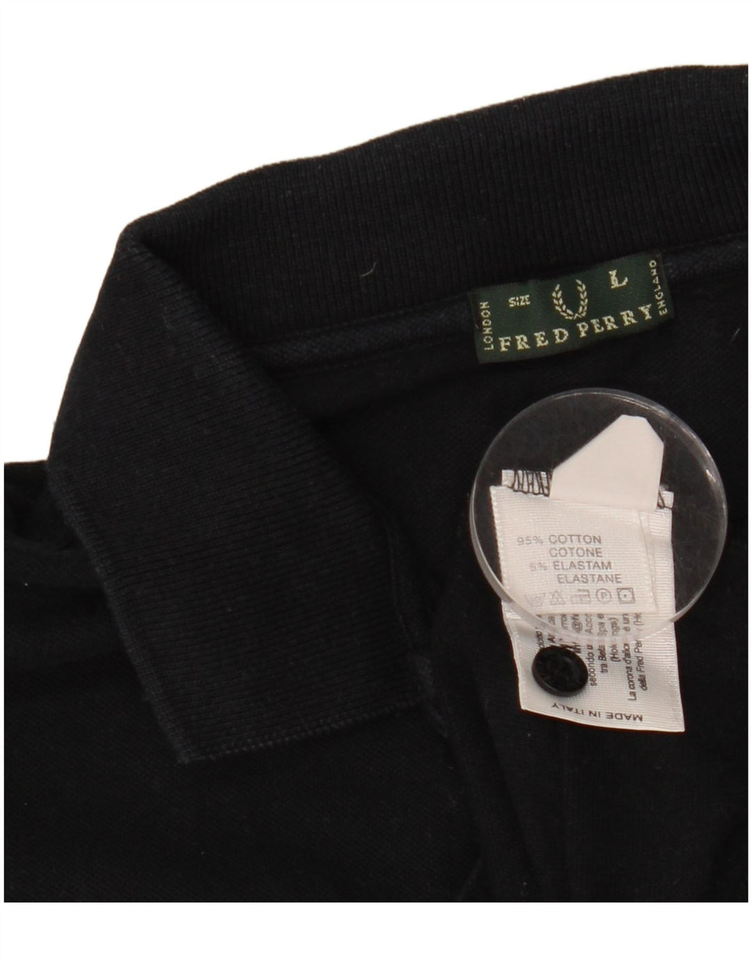 FRED PERRY Ženska polo majica UK 16 Veliki crni pamuk