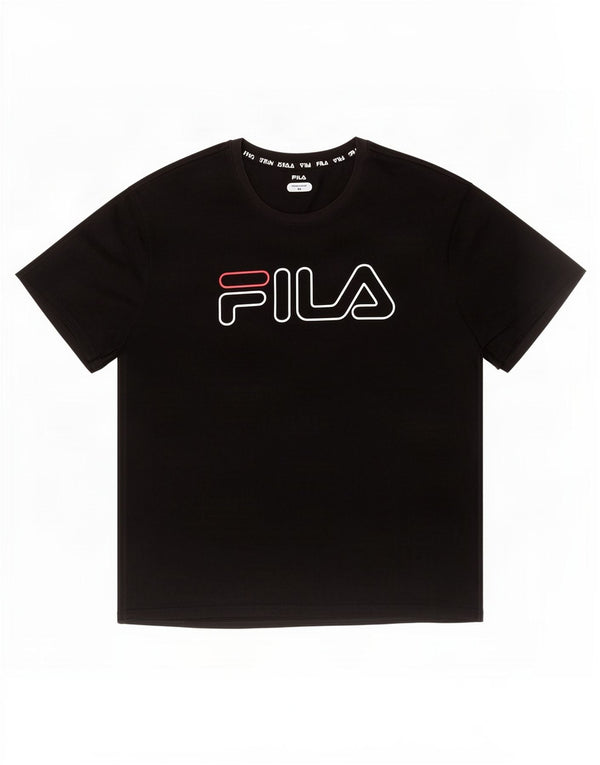 Fila muška majica s grafičkim motivima, 2XL crni poliester