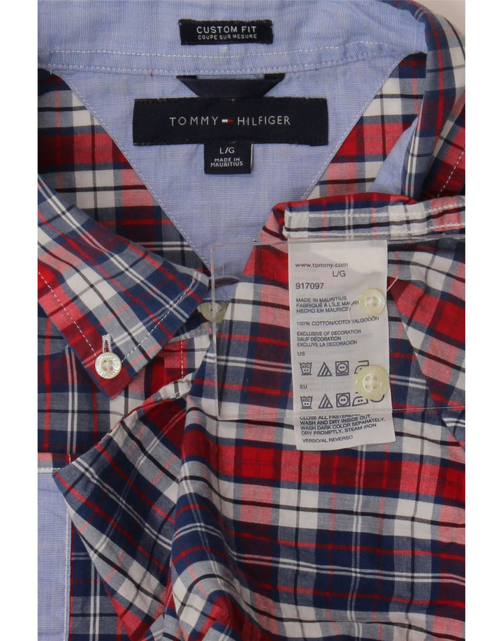 Tommy Hilfiger muška košulja kratkih rukava prilagođenog kroja, veliki tamnoplavi karirani komad