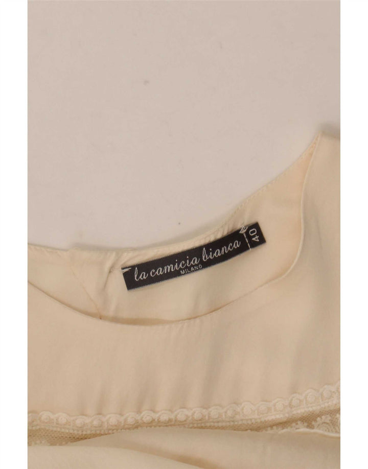 Vintage ženska majica dugih rukava IT 40 Small Off White