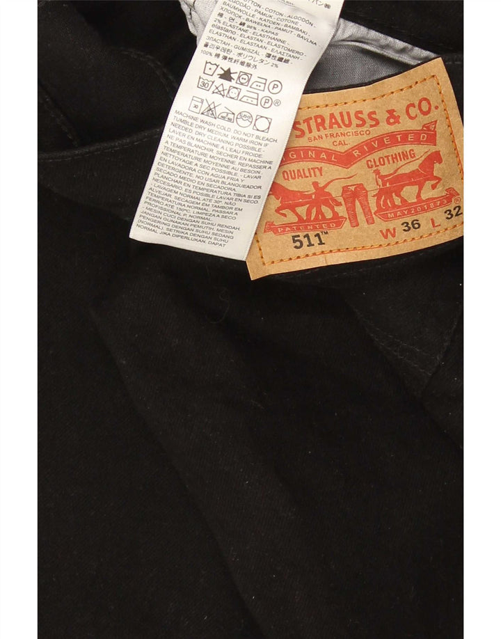 Levi's muške 511 uske traperice W36 L29 crni pamuk