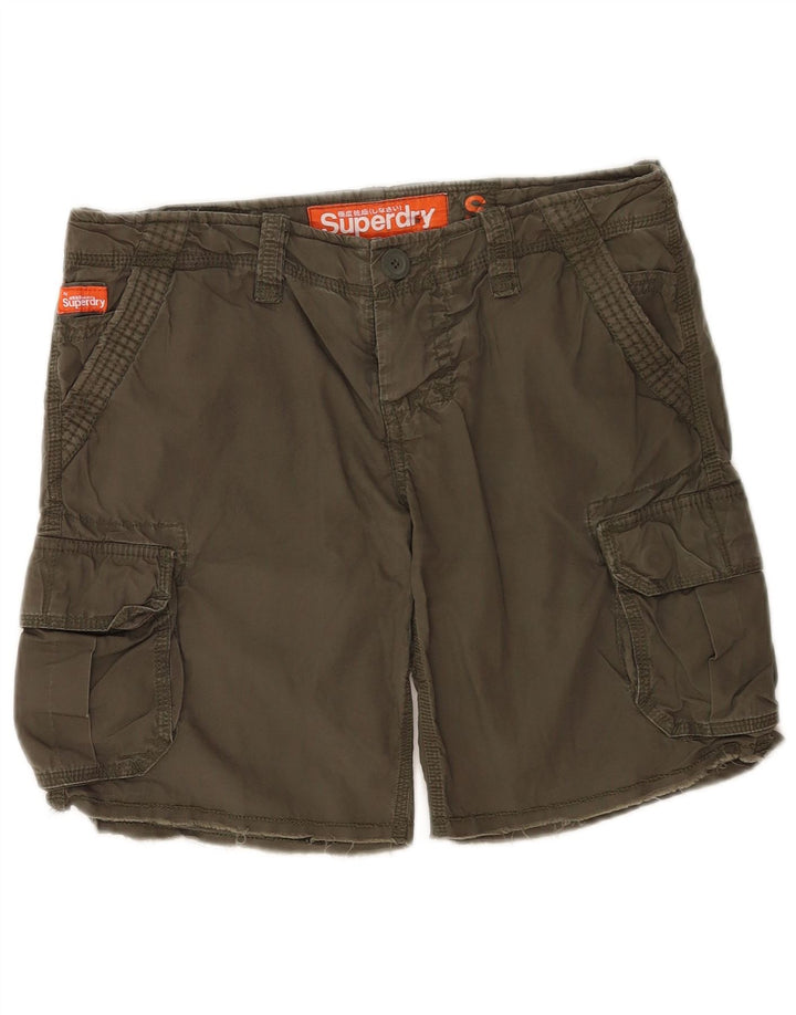 Superdry muške kargo kratke hlače male W29 kaki pamuk