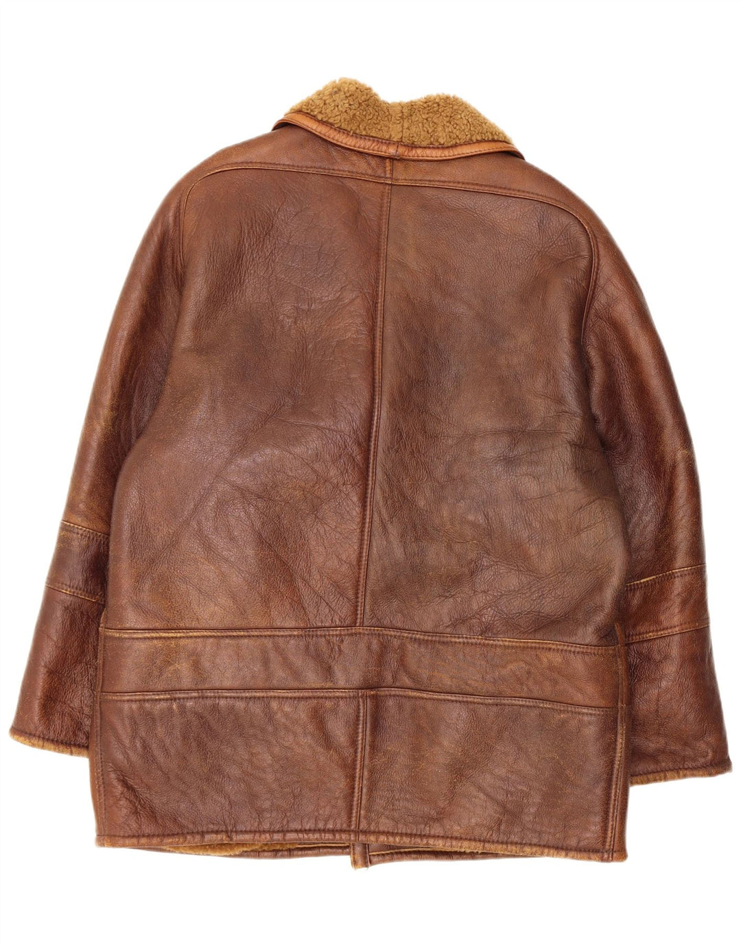Vintage muška jakna s ovčicama IT 52 XL Smeđe ovčice