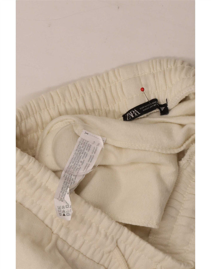 Ženska trenirka Zara Joggers UK 12 Srednji bijeli poliester
