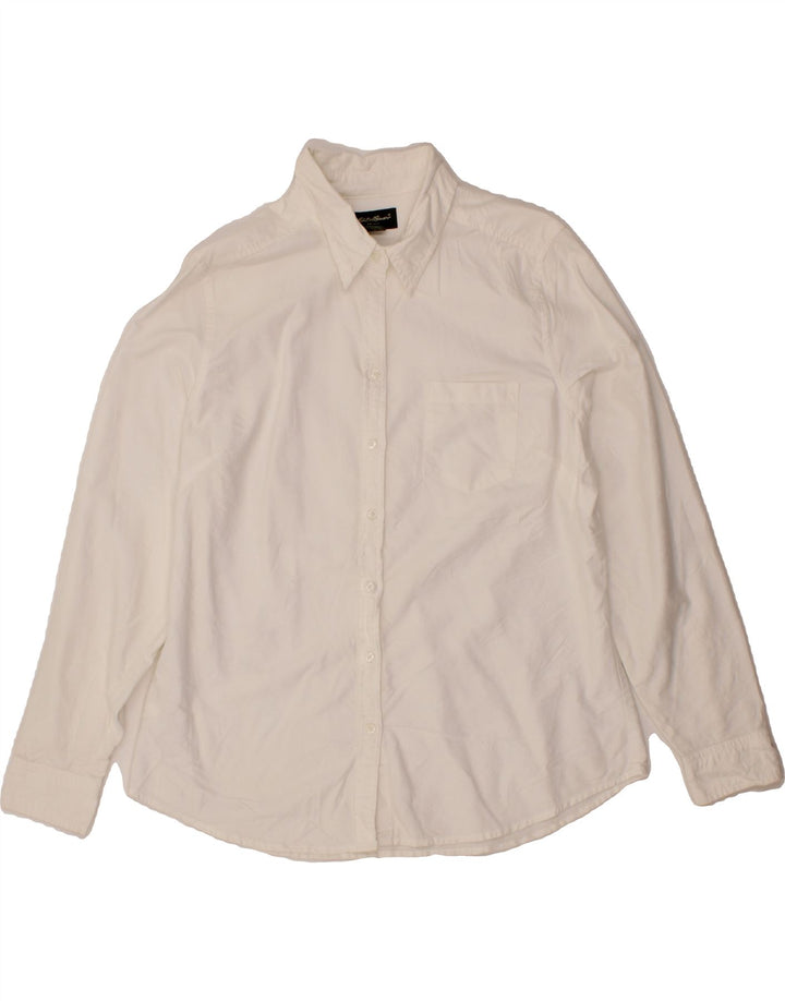 EDDIE BAUER Womens Shirt UK 16 Large White Cotton Vintage Eddie Bauer and Second-Hand Eddie Bauer from Messina Hembry 