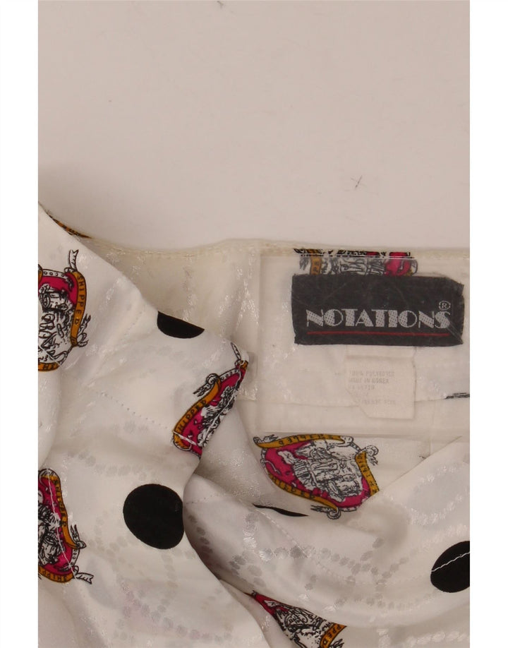 BILJEŠKE Ženska košulja s apstraktnim uzorkom UK 16 Veliki bijeli poliester