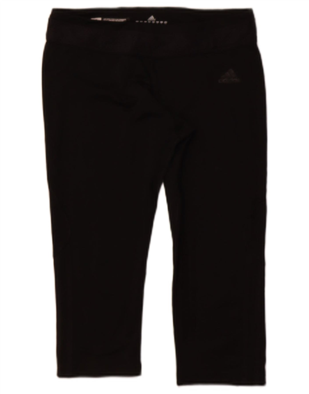 ADIDAS Womens Climalite Capri Leggings UK 14 Medium Black Polyester