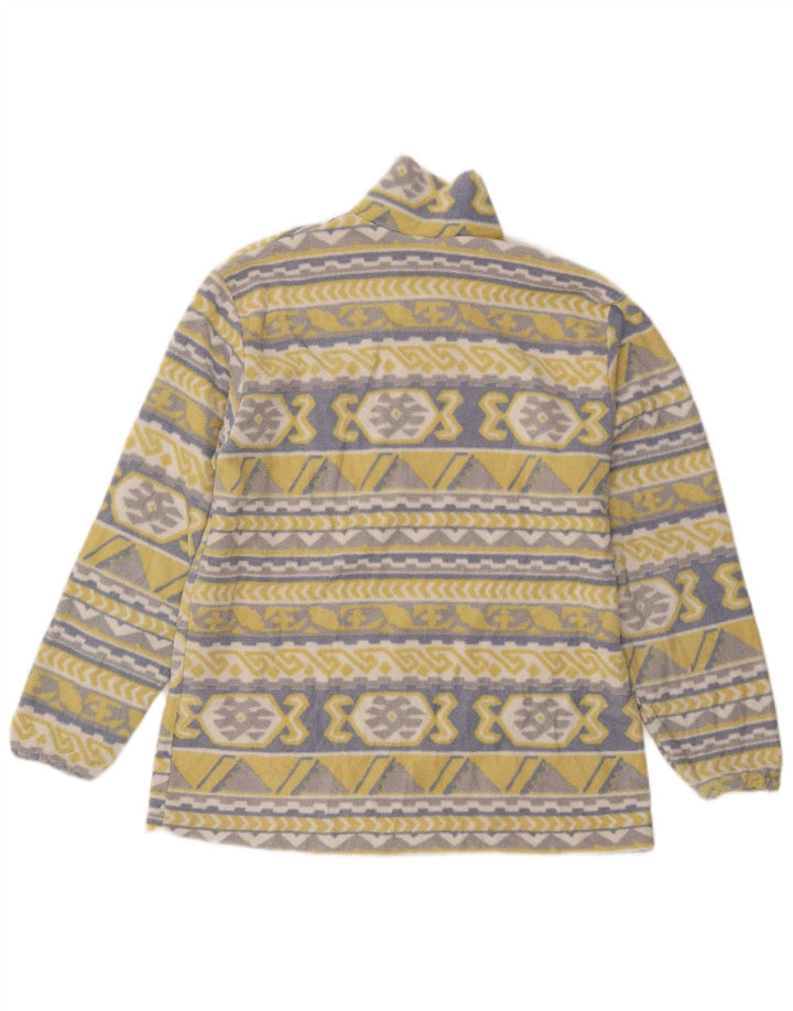 Vintage ženska jakna od flisa UK 20 2XL žuta geometrijska