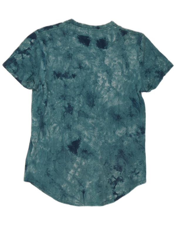 Hollister Mens T-Shirt Top Small Blue Tie Dye Cotton