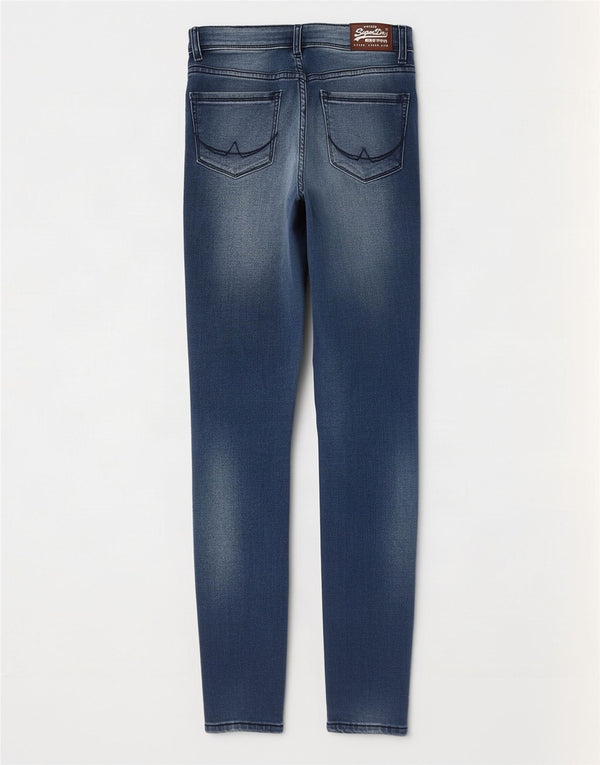 Superdry ženske traperice Alexia Jegging W27 L32 plavi pamuk