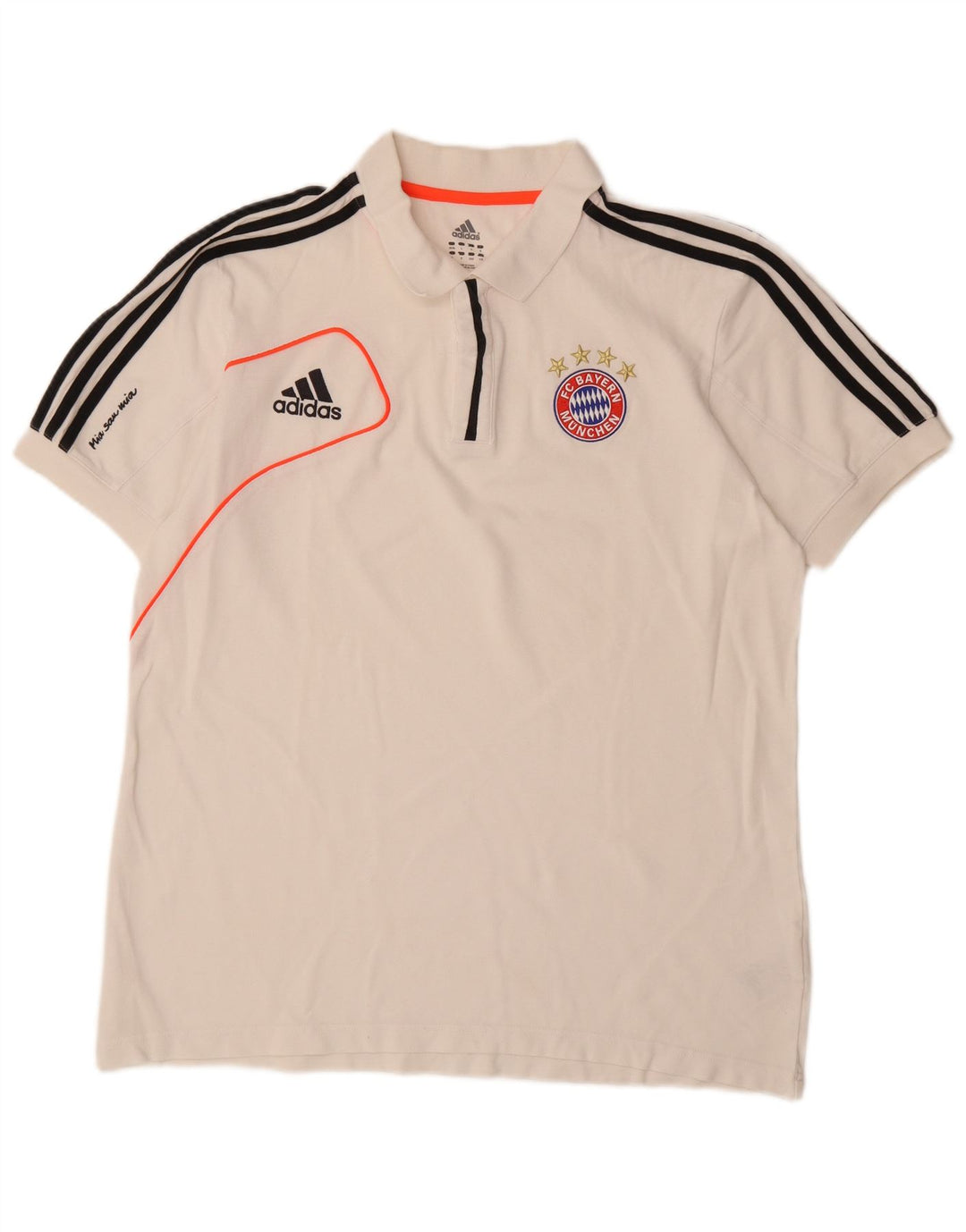 ADIDAS muška FC Bayern Munchen polo majica UK 44/46 veliki bijeli pamuk