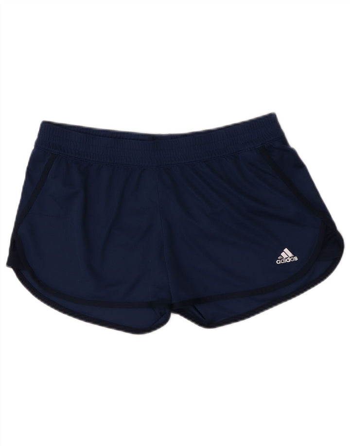 Adidas ženske sportske kratke hlače Climalite UK 12/14 Srednje tamnoplavi poliester