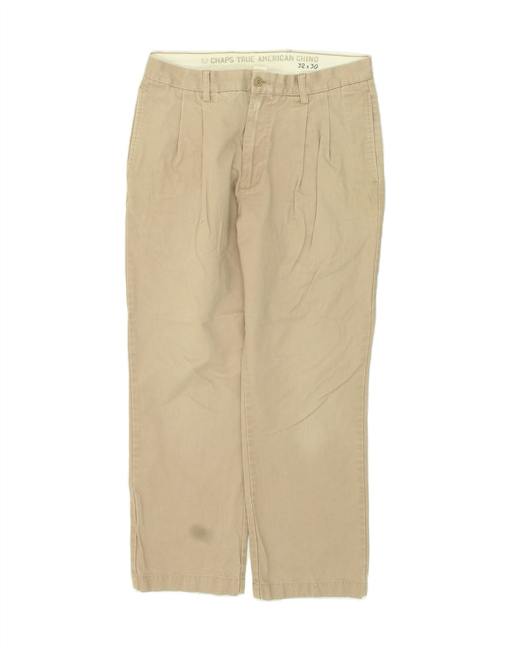 CHAPS Womens Pegged Chino Trousers W32 L30 Beige Cotton Vintage Chaps and Second-Hand Chaps from Messina Hembry 