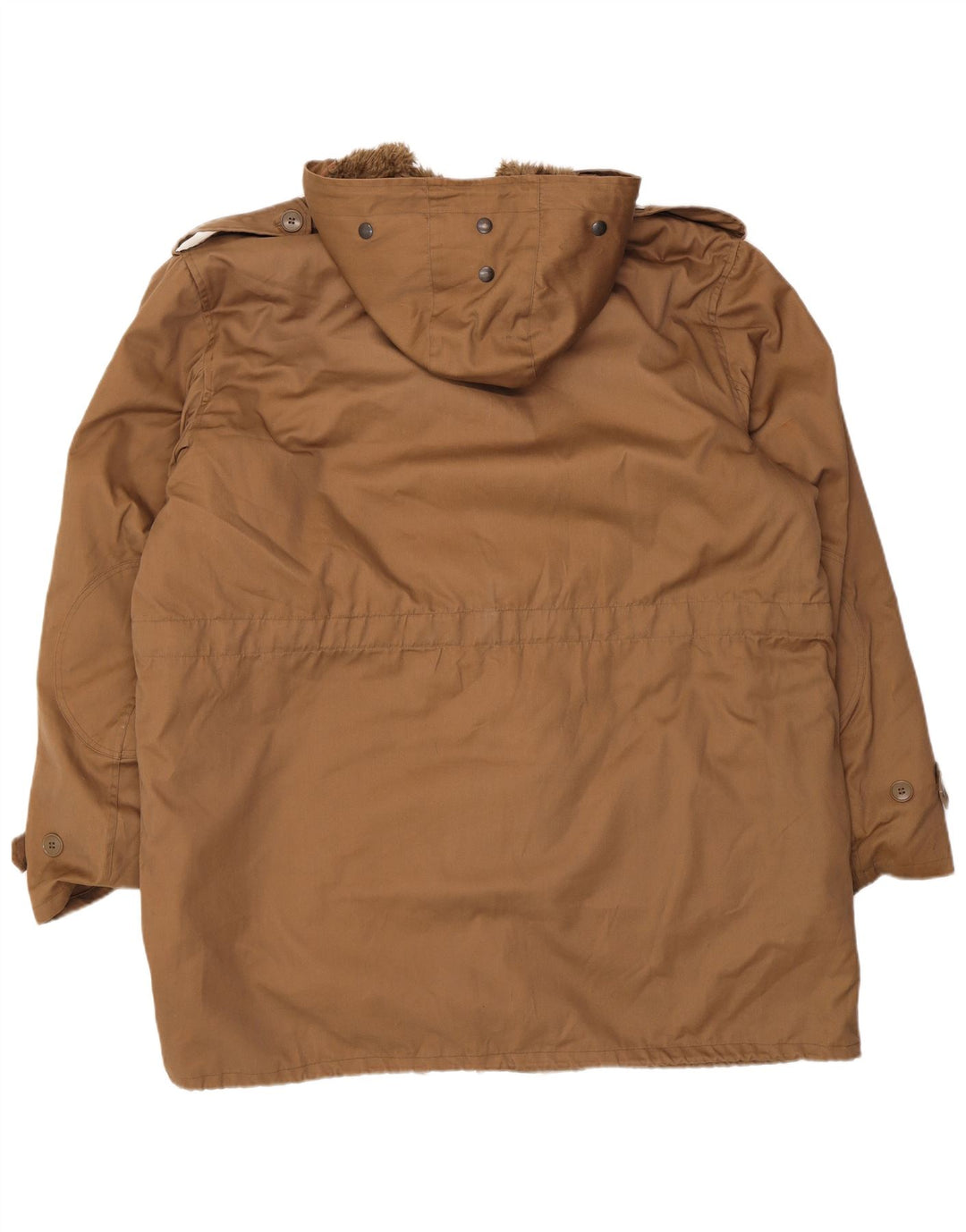 VINTAGE muška šerpa parka jakna s kapuljačom UK 42 XL smeđi pamuk