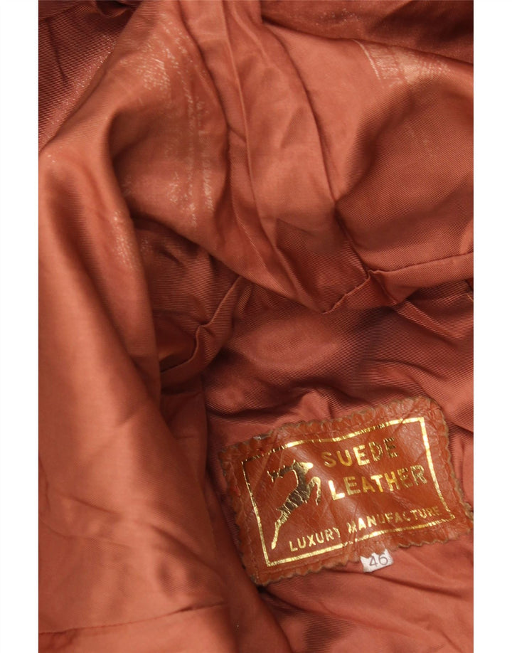 VINTAGE Womens Leather Jacket IT 46 Large Brown Leather Vintage Vintage and Second-Hand Vintage from Messina Hembry 