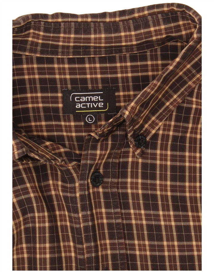 Camel Active muška flanelska košulja, veliki smeđi karirani