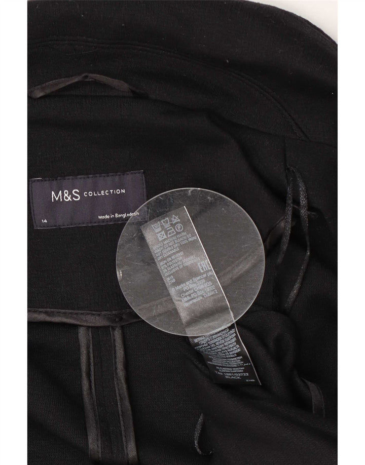 Ženski kaput Marks & Spencer UK 14 veliki crni poliester