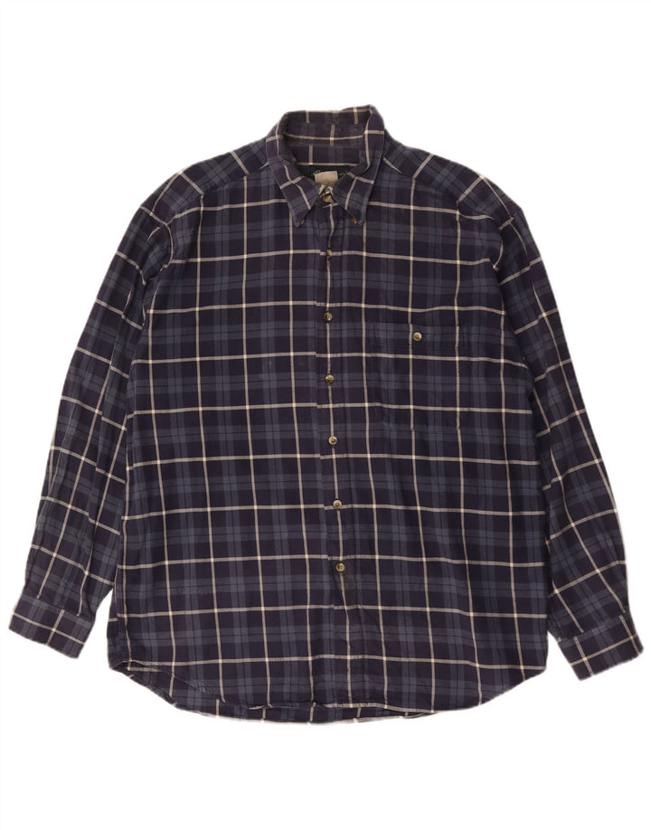 Eddie Bauer muška flanelska košulja, veliki tamnoplavi karirani pamuk
