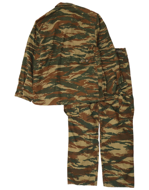 Vintage muški lovački set od 2 dijela Srednji W34 L30 Zelena kamuflažna boja