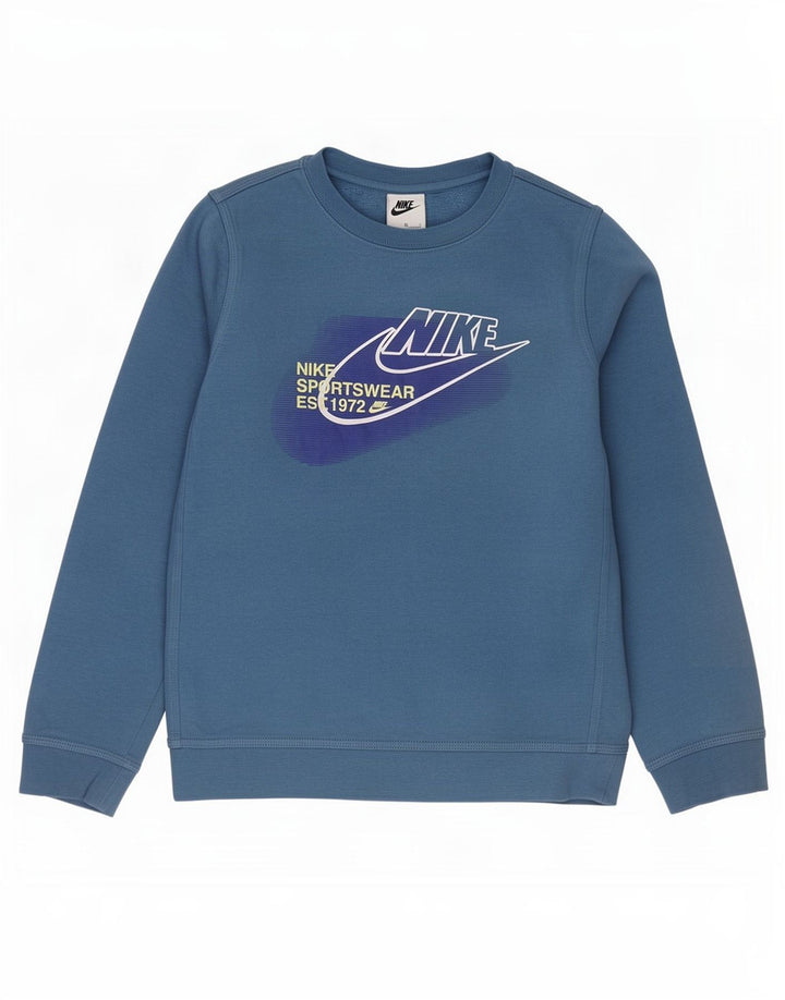 Nike Boys Graphic Sweatshirt Džemper 10-11 godina srednje plavi pamuk
