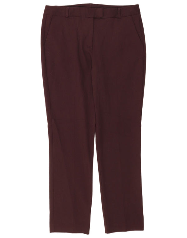 Reiss ženske uske hlače za odijelo UK 10 male W28 L26 bordo poliester