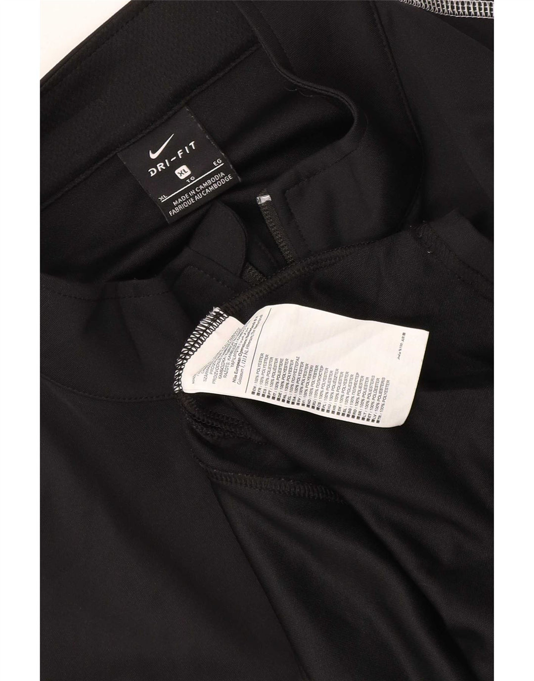 Nike Dri Fit trenirka gornja jakna XL crni poliester