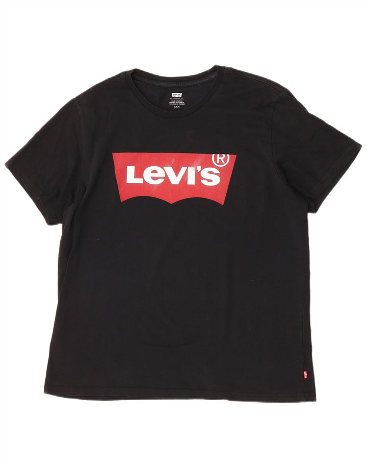 Levi's muška velika crna majica s grafičkim motivima