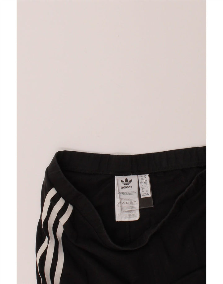 ADIDAS Womens Leggings UK 14 Medium  Black Cotton Vintage Adidas and Second-Hand Adidas from Messina Hembry 