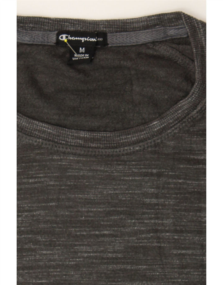 CHAMPION Womens Sweatshirt Jumper UK 14 Medium Grey Flecked Viscose Vintage Champion and Second-Hand Champion from Messina Hembry 