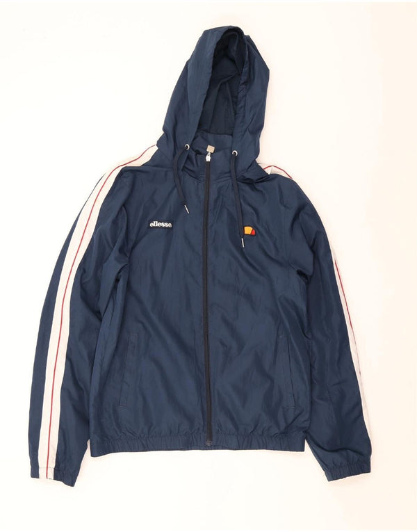 Ellesse Muška kišna jakna s kapuljačom UK 42 XL plava poliesterska boja