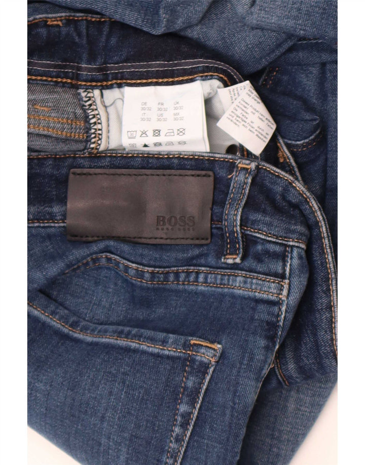 Hugo Boss muške ravne traperice W30 L32 plavi pamuk