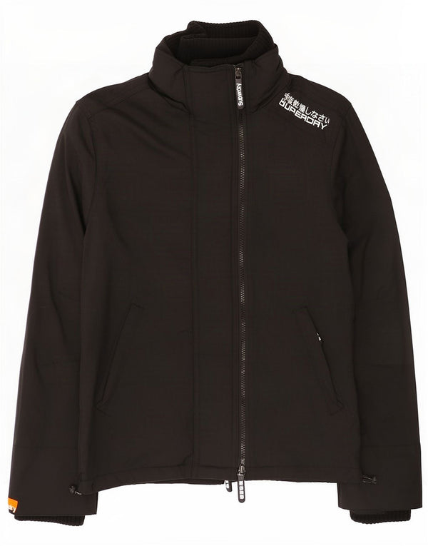 Superdry ženska kišna jakna UK 10 Mala crna najlonska
