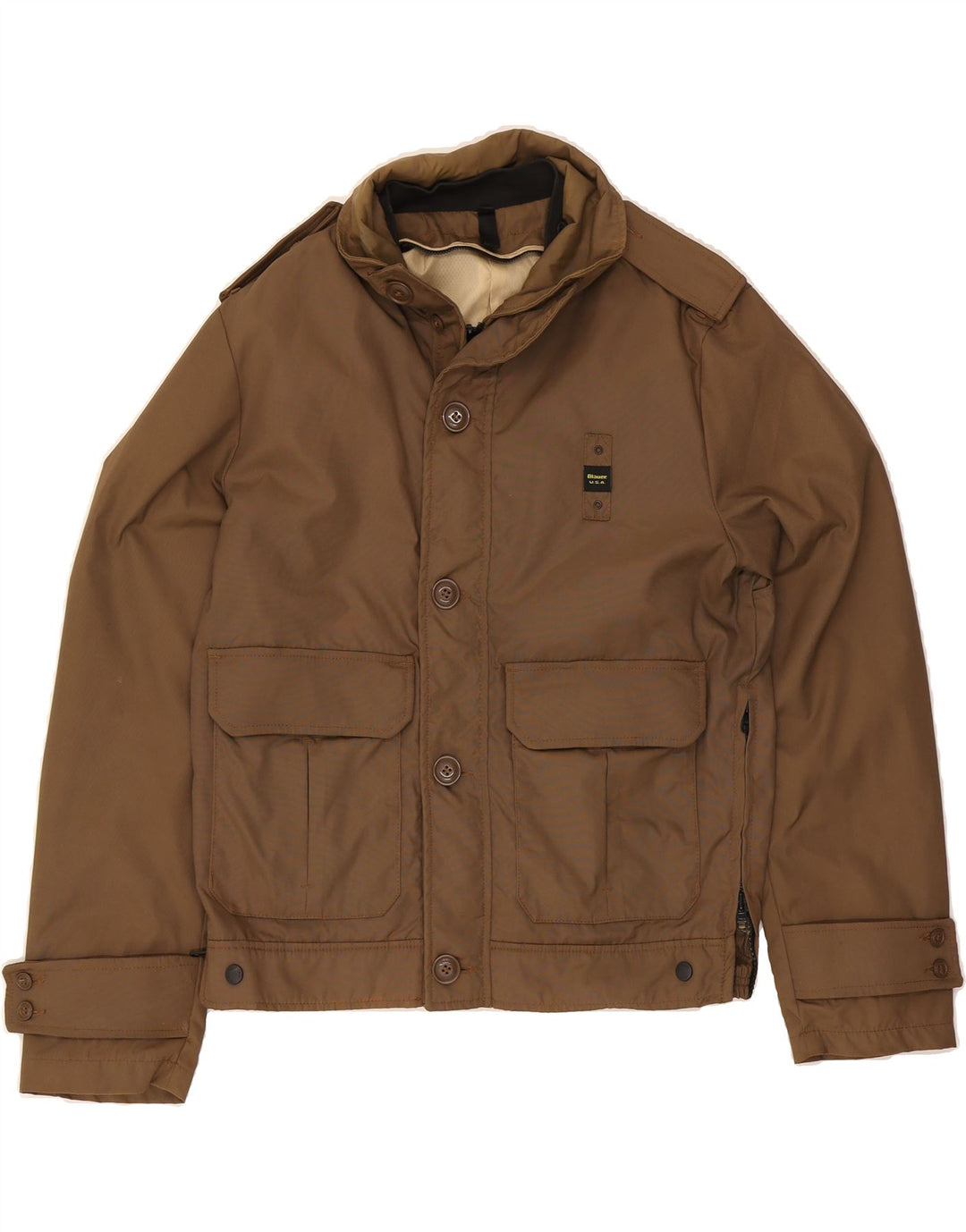 BLAUER Mens Military Jacket UK 42 XL Brown Polyamide Vintage Blauer and Second-Hand Blauer from Messina Hembry 