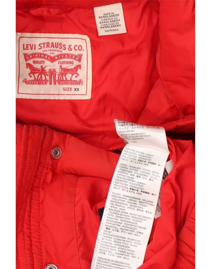 Levi's velika ženska podstavljena jakna UK 6 XS od crvenog poliestera