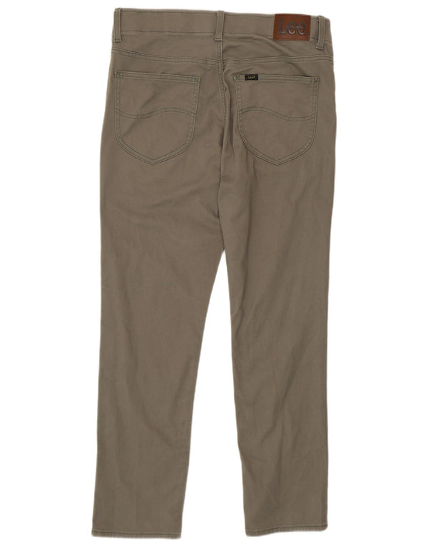 Lee Mens Extreme Motion Slim sužene ležerne hlače W34 L30 kaki pamuk