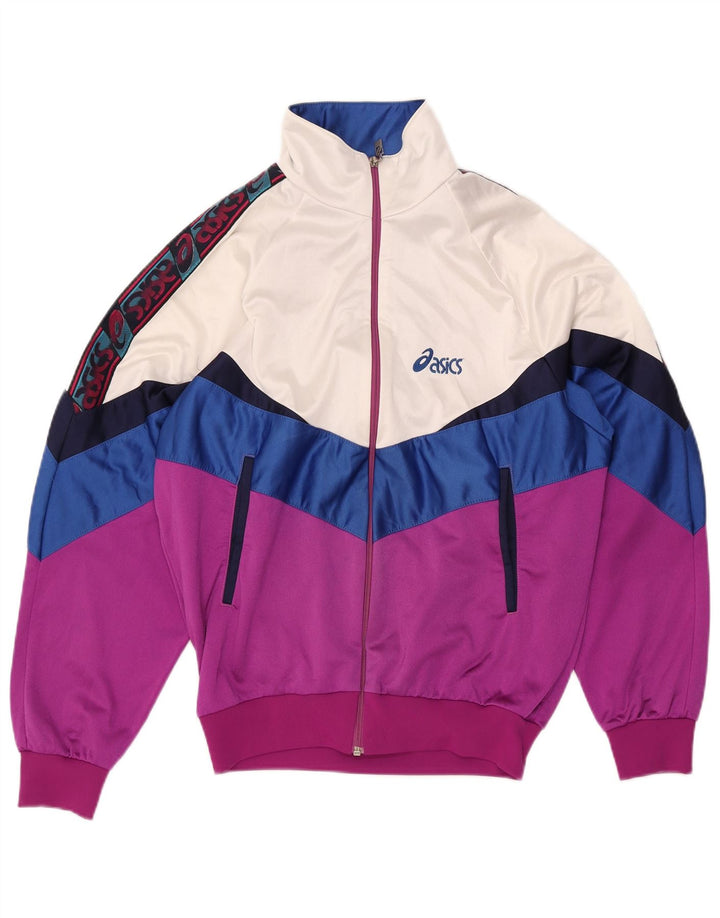 Asics muška trenirka s grafičkim detaljima, mala ružičasta poliamidna retro boja