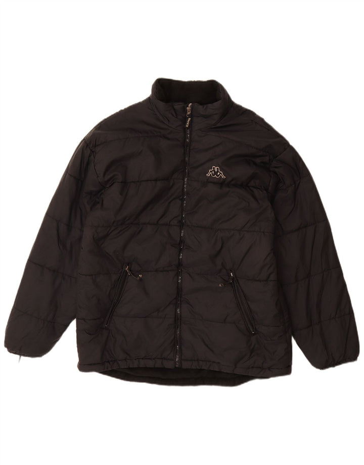 Kappa muška podstavljena jakna UK 40 veliki crni poliamid