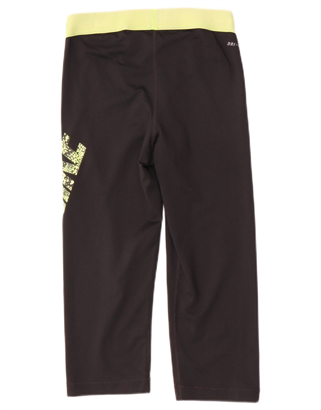 Nike Ženske Dri Fit Capri Graphic Leggings UK 14 Srednji crni poliester