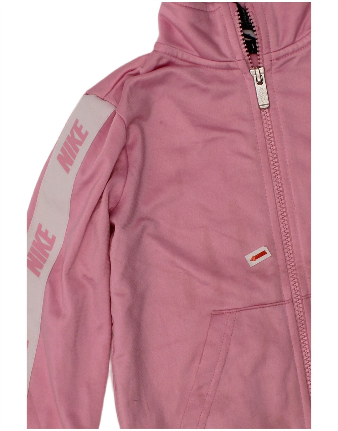 NIKE Boys Graphic Tracksuit Top Jacket 3-4 Years XS Pink Polyester