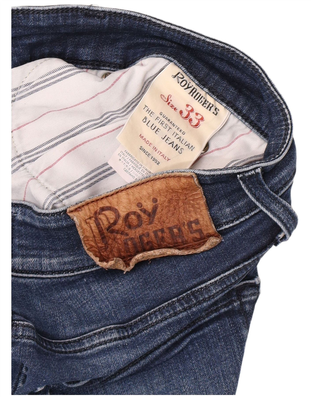 Muške uske traperice Roy Rogers W33 L28 tamnoplavi pamuk