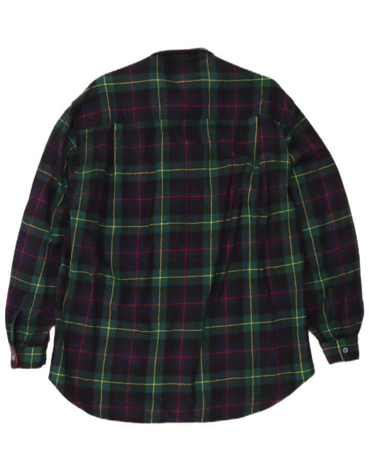 Vintage muška flanelska košulja s velikim mornarskoplavim karirama