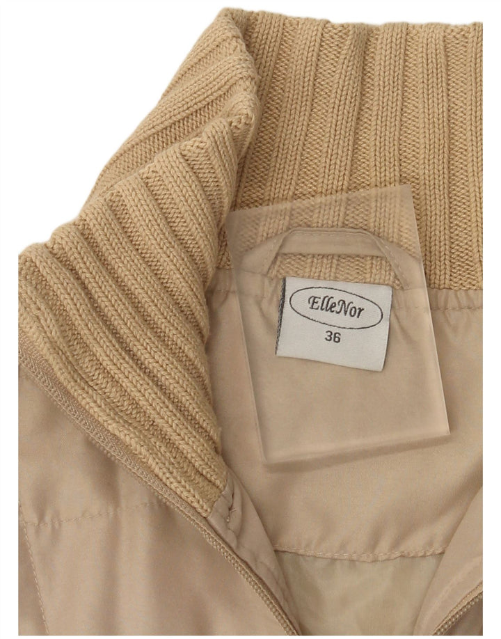 Vintage ženska bomber jakna EU 36 mala bež poliester