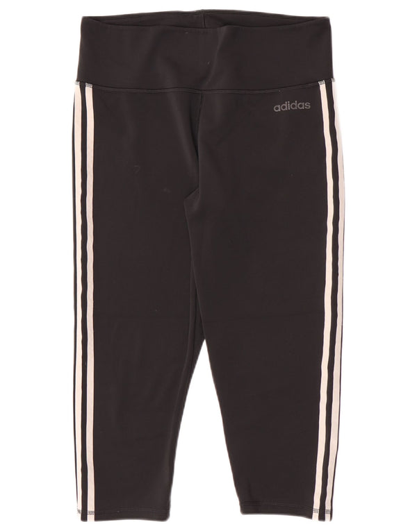 Adidas ženske Climalite Capri tajice UK 16/18 velike crne poliesterske
