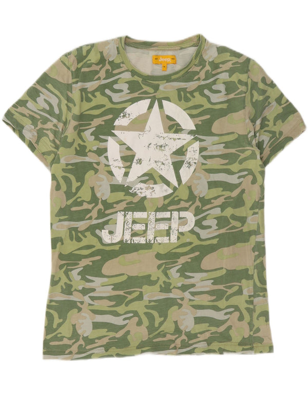 Jeep muška majica s grafičkim motivima XL zelena kamuflažna boja