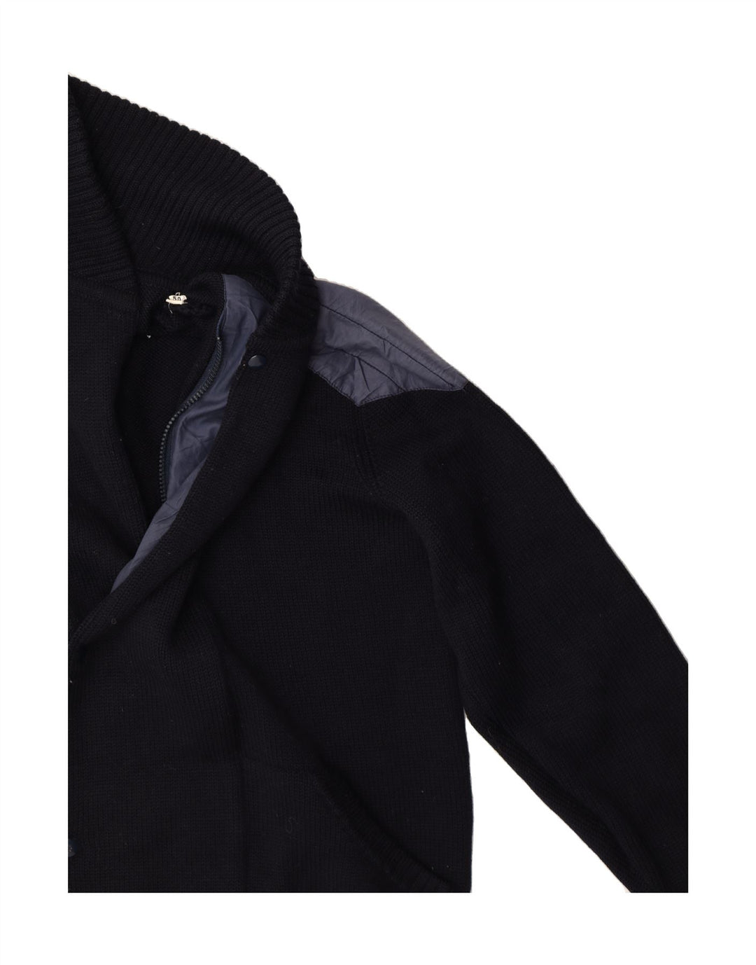 VINTAGE Mens Cardigan Sweater IT 50 Medium Navy Blue Virgin Wool Vintage Vintage and Second-Hand Vintage from Messina Hembry 