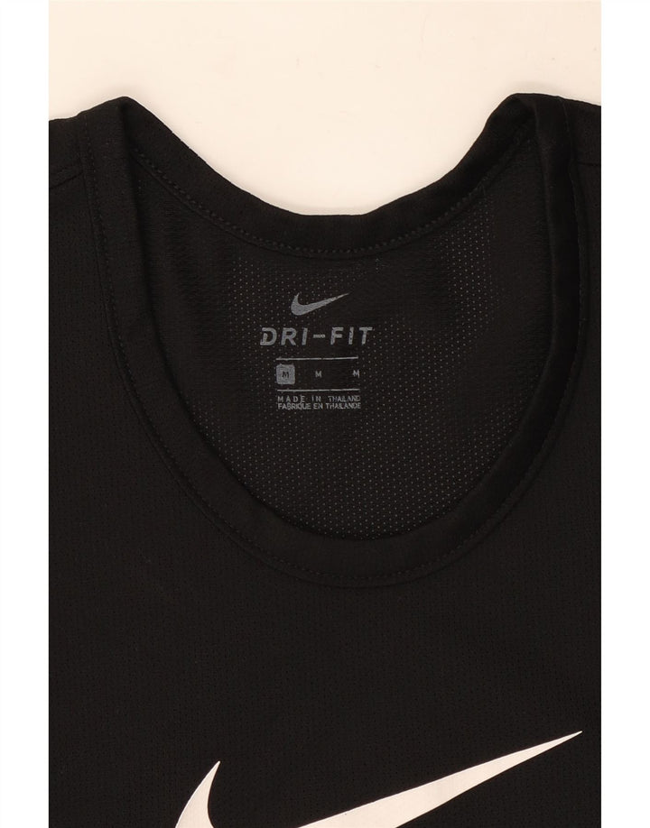 Nike Dri Fit grafički gornji dio srednjeg crnog poliestera