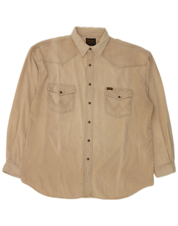 Wrangler muška košulja od samta 2XL bež pamuk